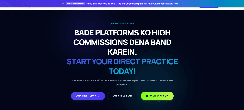 Omeds — Commission-Free Direct Patient Booking Portal Screenshot 2