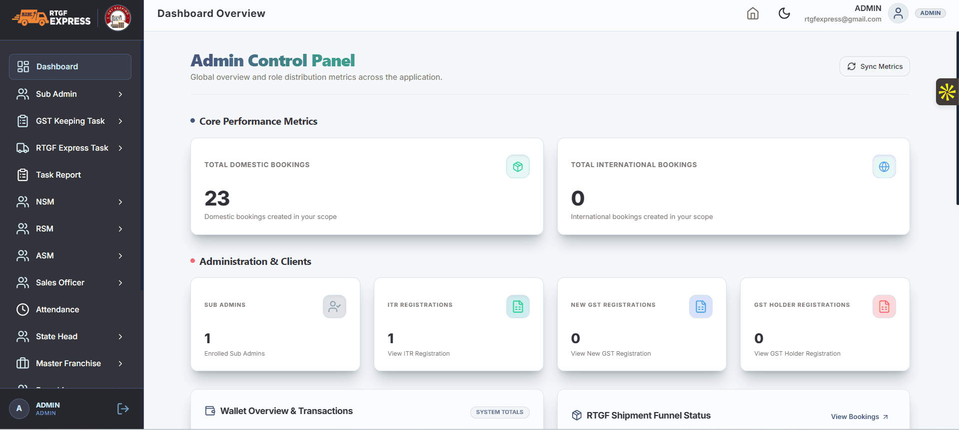 RTGF Express & GST Keeping — Unified Logistics & Tax Compliance ERP Screenshot 4